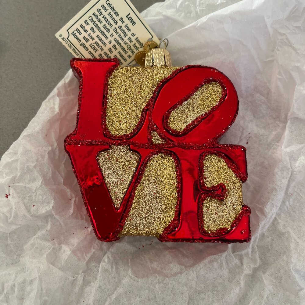 LOVE Ornament - Old World Christmas from Anthropologie (NWT)